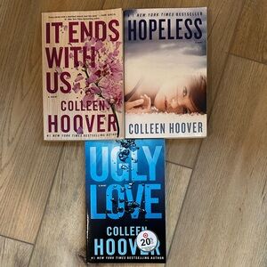 Colleen Hoover Book Set - It Ends With Us, Hopeless, Ugly Love